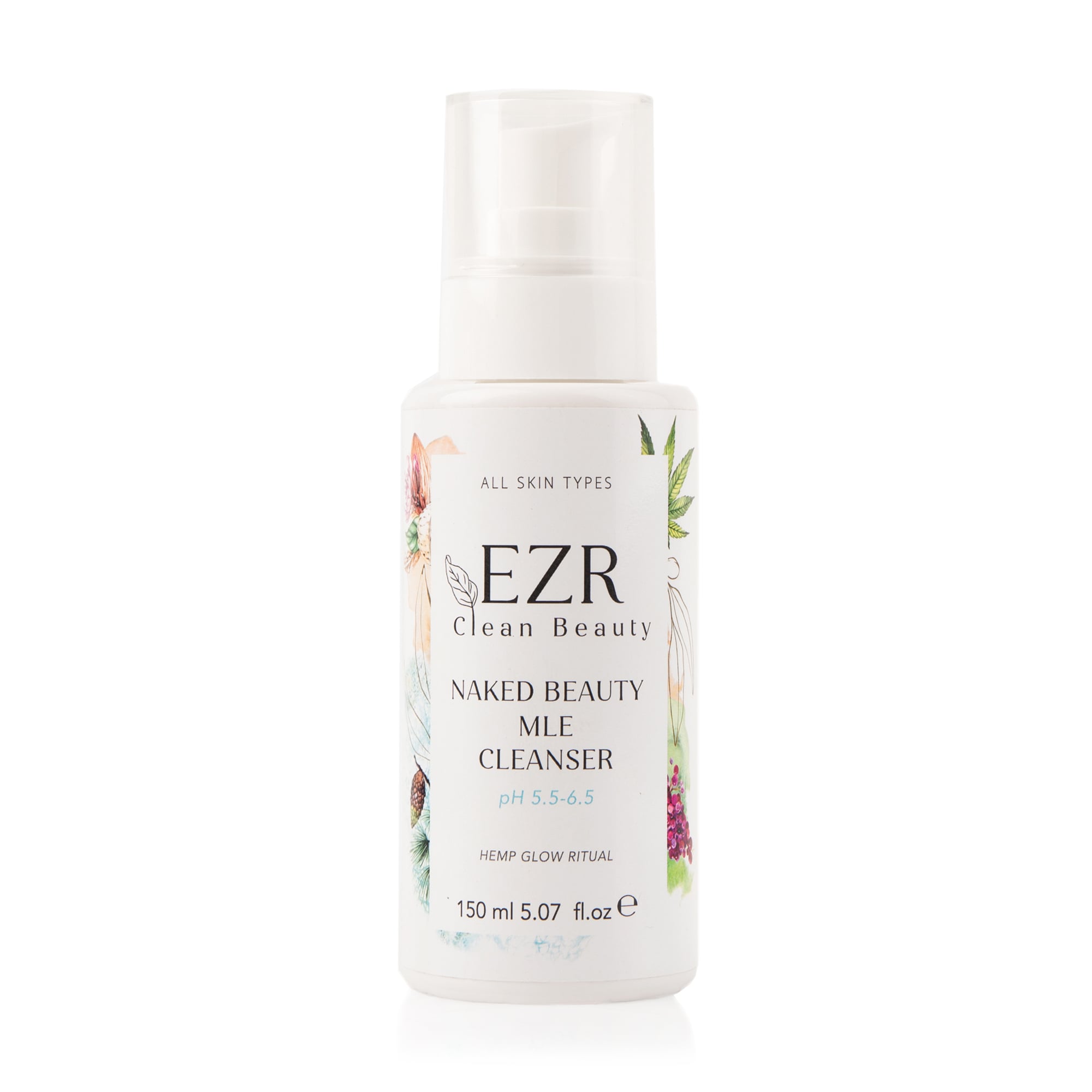 Очищувальний засіб для вмивання EZR Clean Beauty Naked Beauty Mle Cleanser pH 5.5-6.5 для всіх типів шкіри обличчя, 150 мл